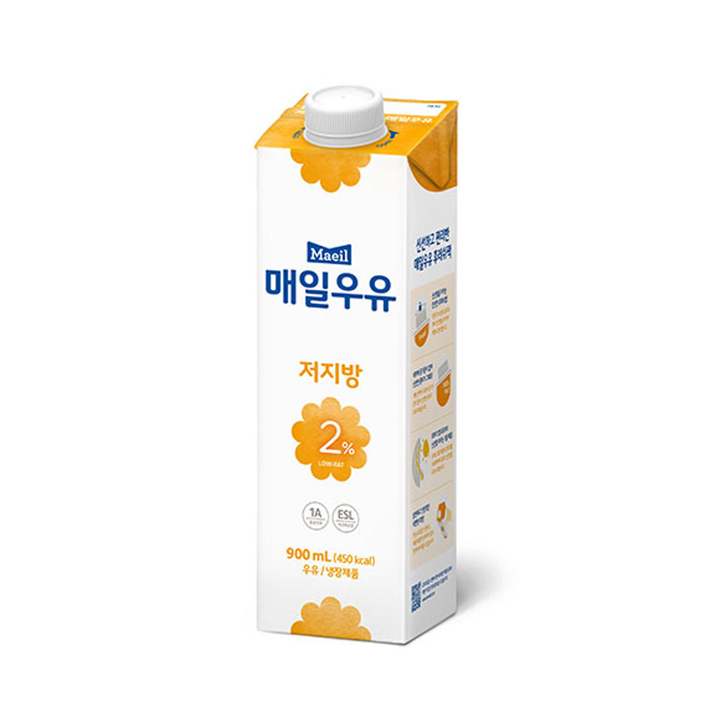 2% 저지방 900ml x 8개 (4주 배달)