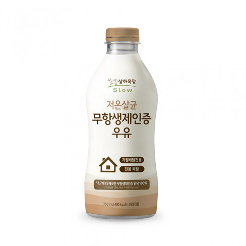 저온살균무항생제인증 750ml x 8개 (4주 배달)